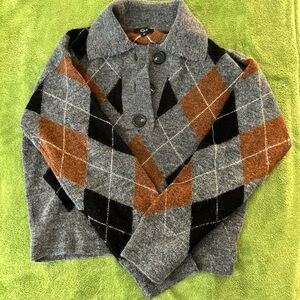 Rails Argyle Cropped Sweater Size XS